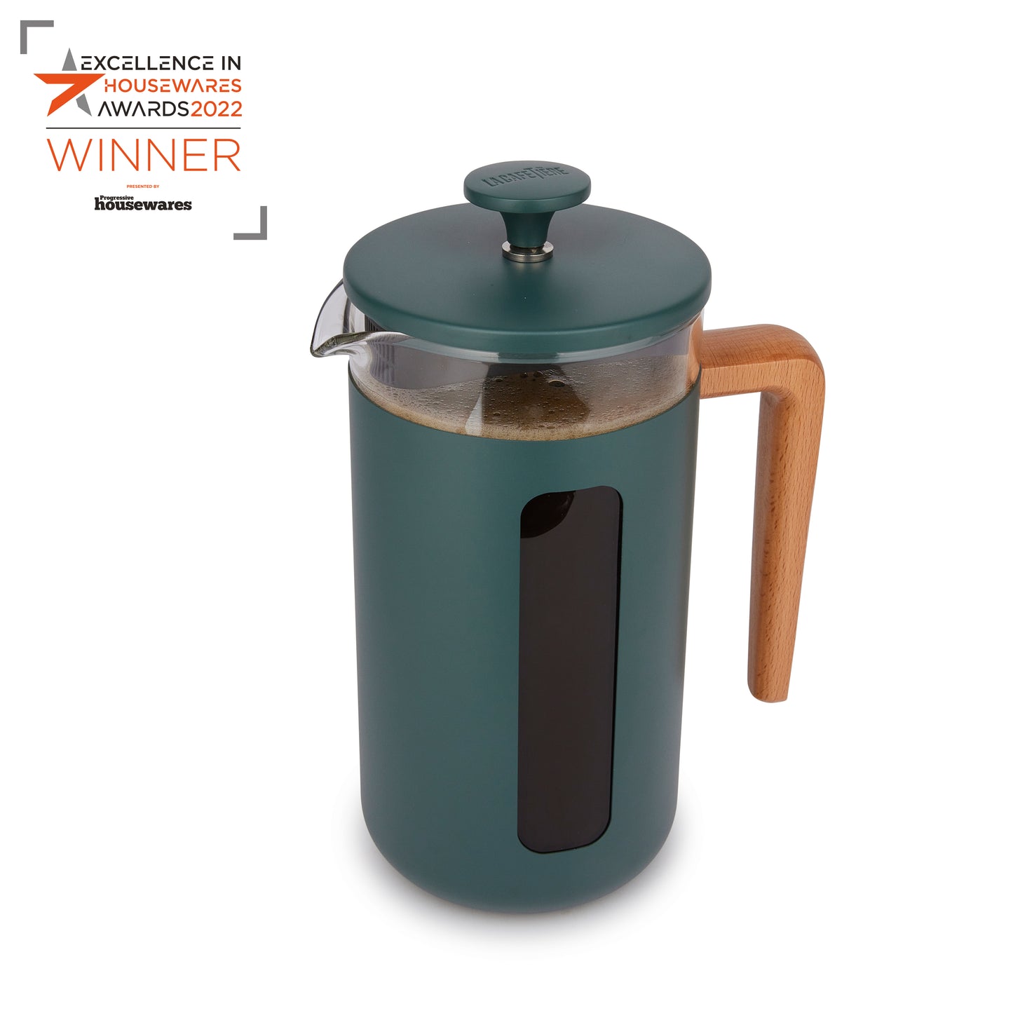 La Cafetière Pisa Eight Cup Stainless Steel Cafetière