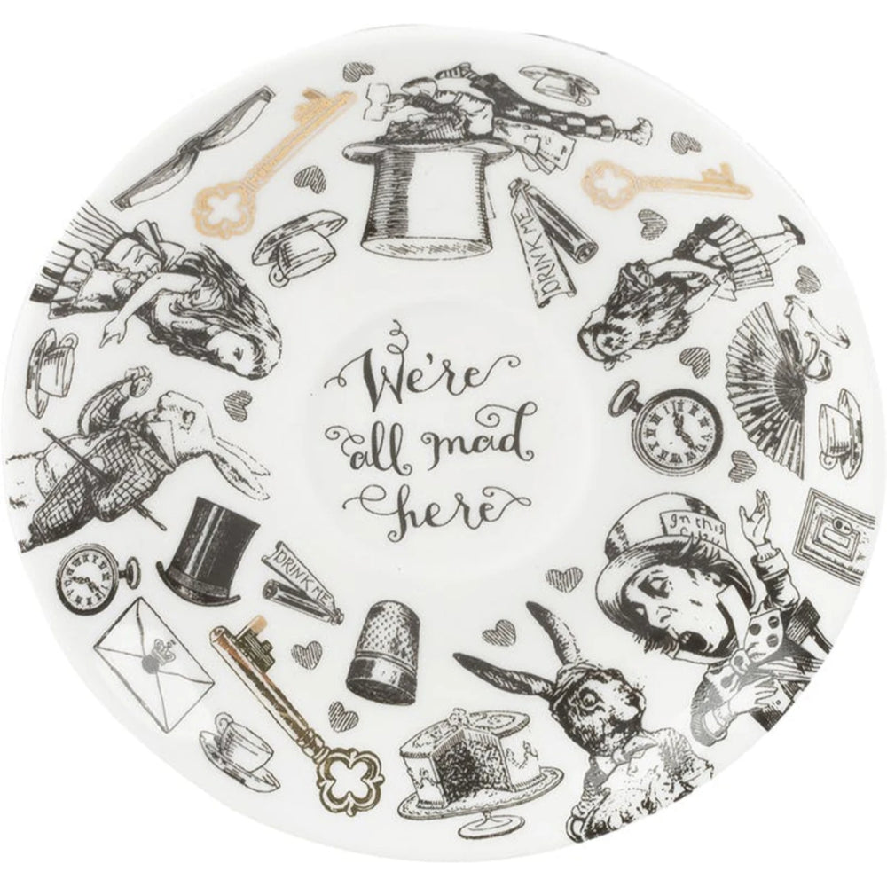 Mikasa x V&A Alice In Wonderland Espresso Cup and Saucer