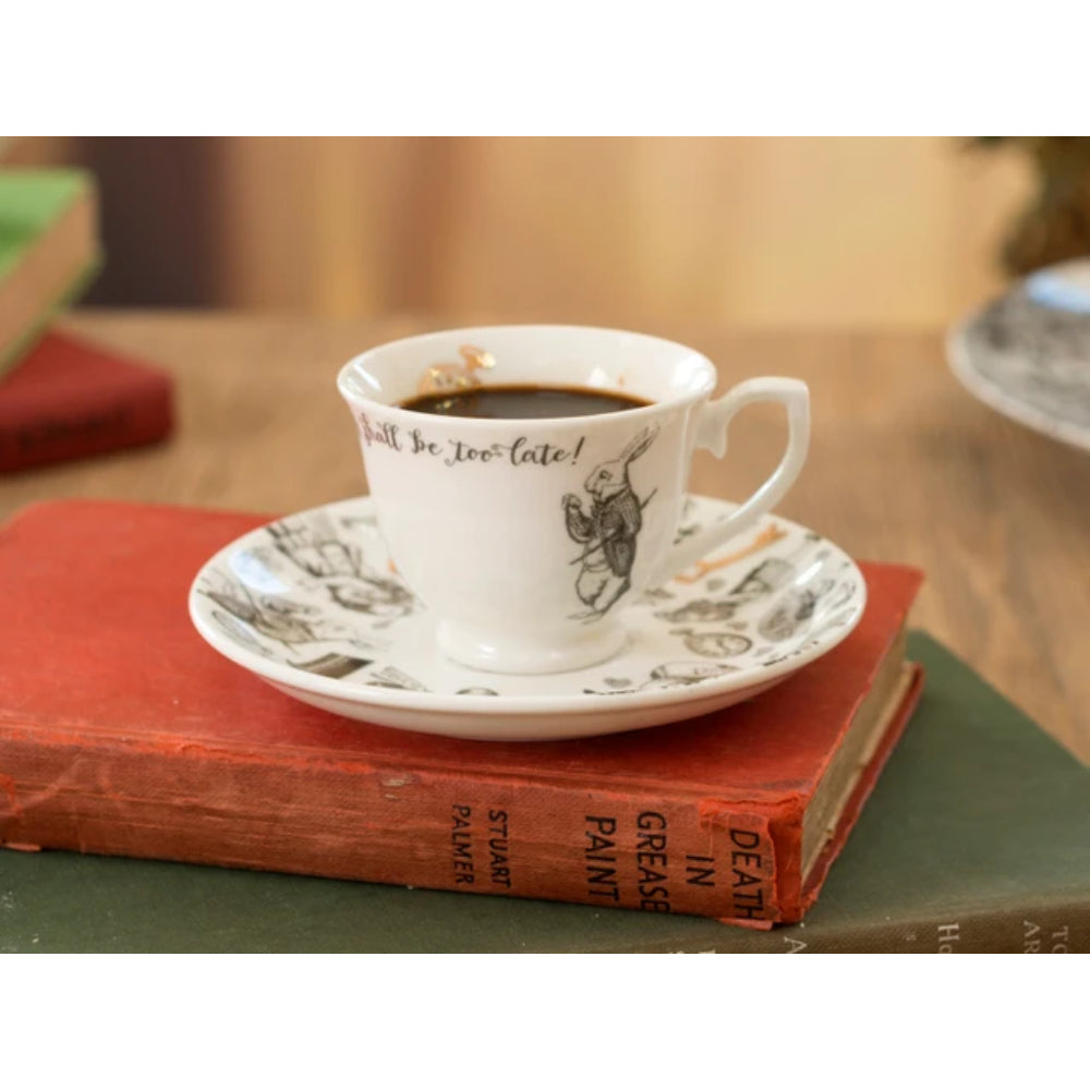 Mikasa x V&A Alice In Wonderland Espresso Cup and Saucer