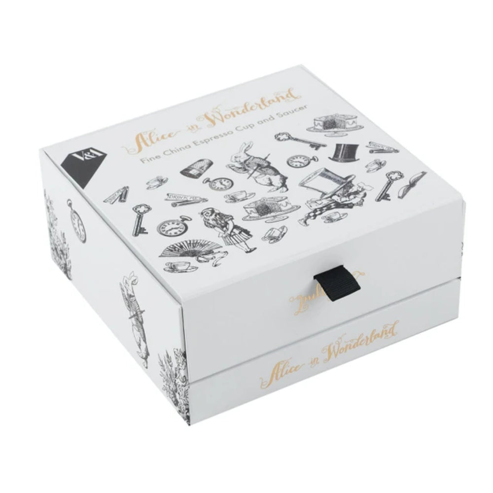 Mikasa x V&A Alice In Wonderland Espresso Cup and Saucer