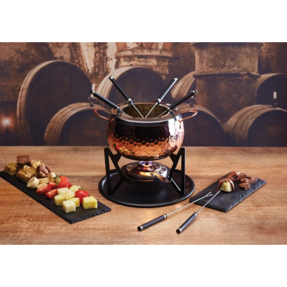 Artesa Copper Finish Fondue Set