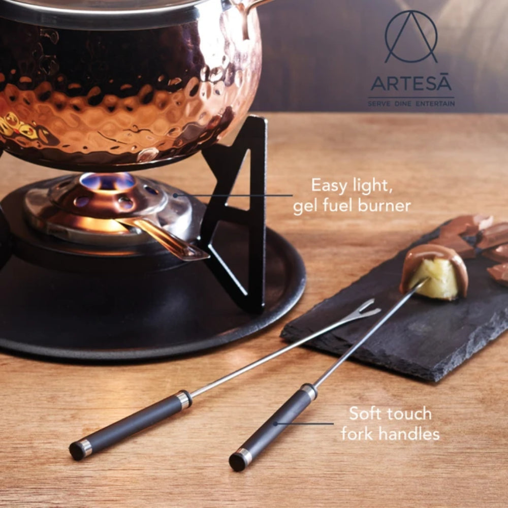 Artesa Copper Finish Fondue Set