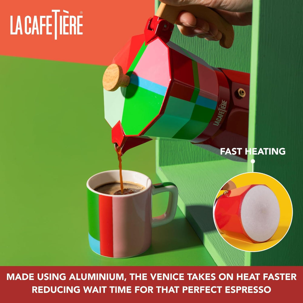 La Cafetiere Venice Aluminium Espresso Maker 6 Cup Utopian Lines