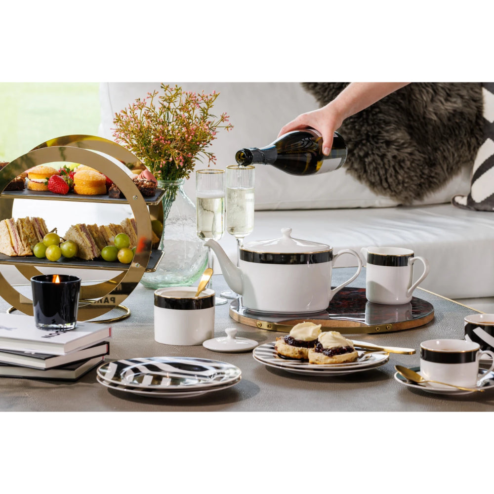 Mikasa Luxe Deco China Tea Cup and Saucer Set