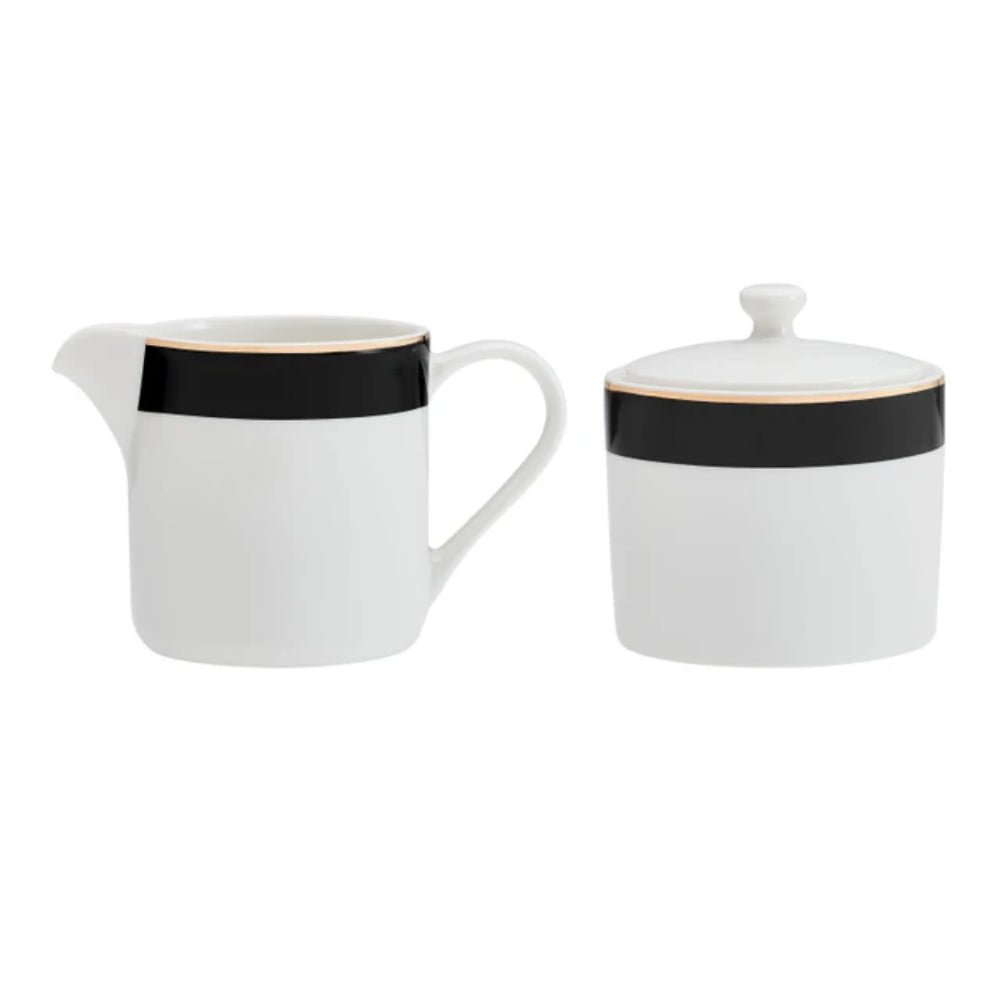 Mikasa Luxe Deco China Sugar Pot and Creamer Set