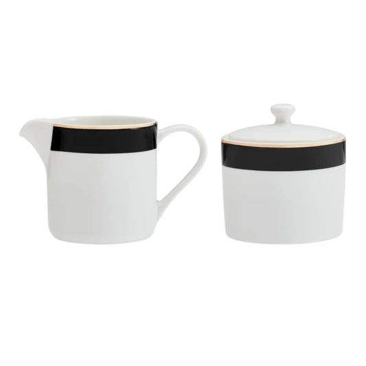 Mikasa Luxe Deco China Sugar Pot and Creamer Set