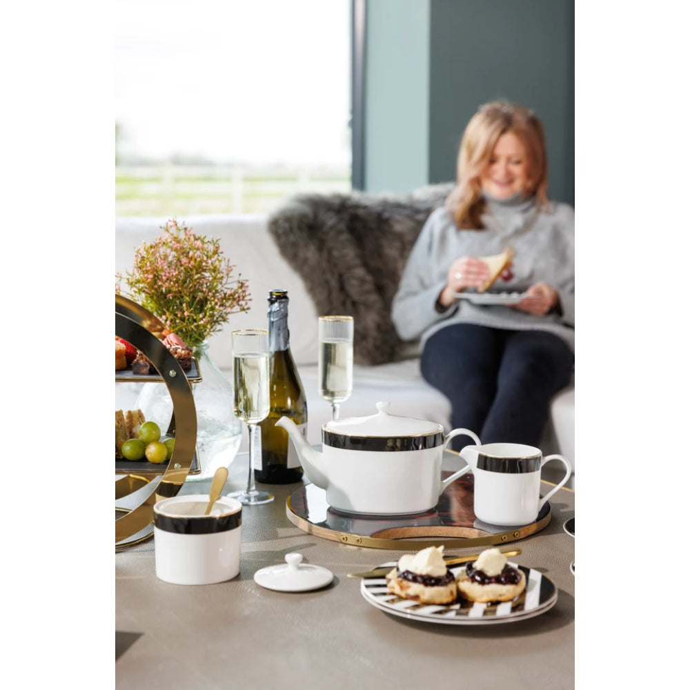 Mikasa Luxe Deco China Sugar Pot and Creamer Set