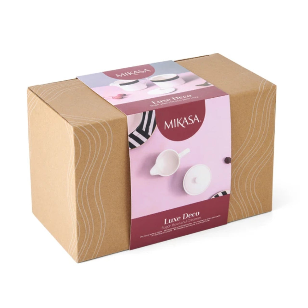 Mikasa Luxe Deco China Sugar Pot and Creamer Set