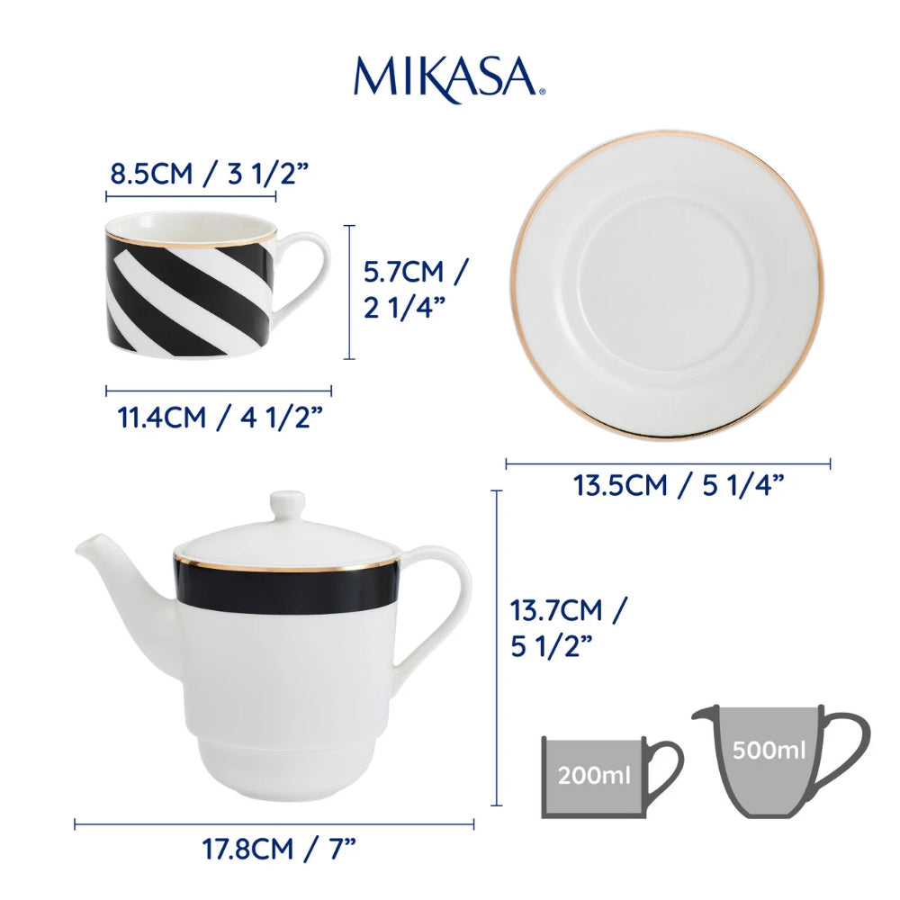 Mikasa Luxe Deco Fine China Tea for One