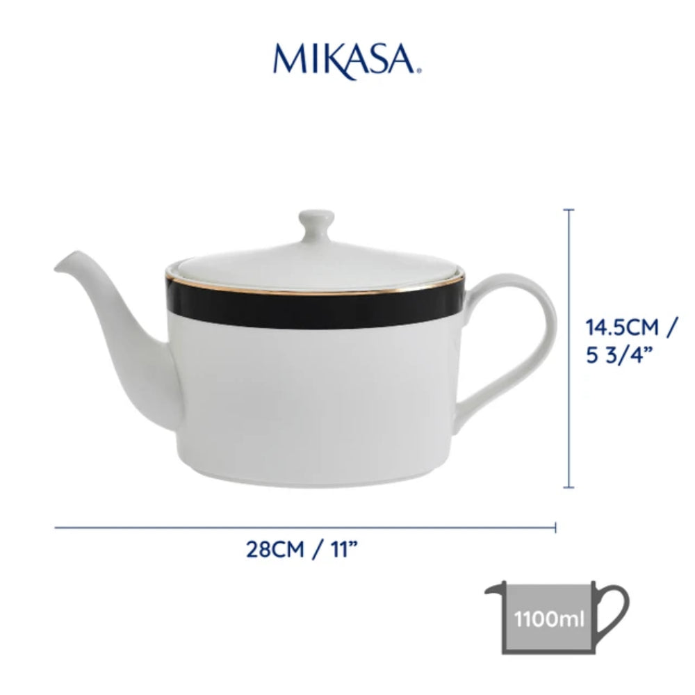 Mikasa Luxe Deco Fine China Infuser Teapot
