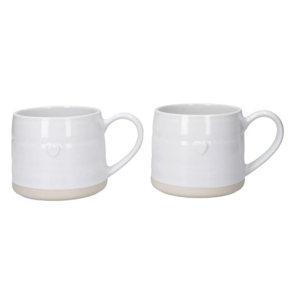Mikasa Stoneware 2pc 380ml Cosy Mug Heart