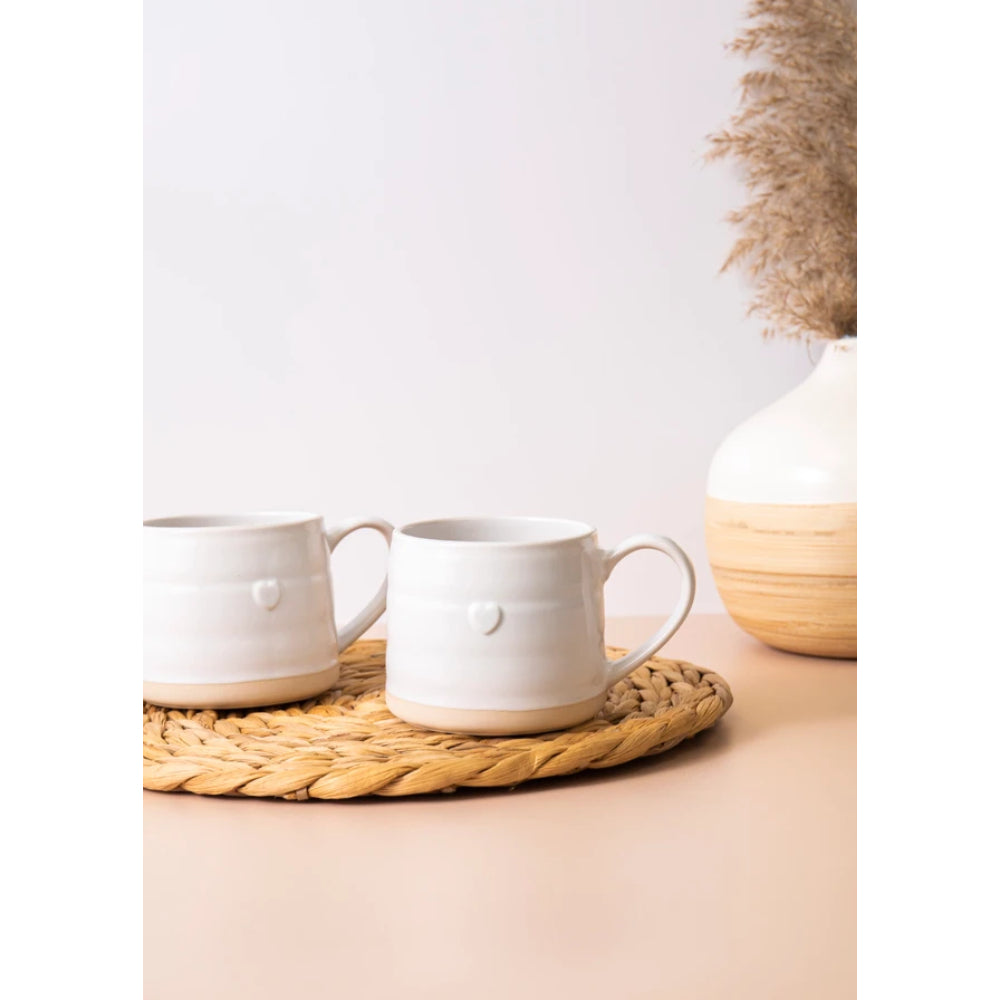 Mikasa Stoneware 2pc 380ml Cosy Mug Heart