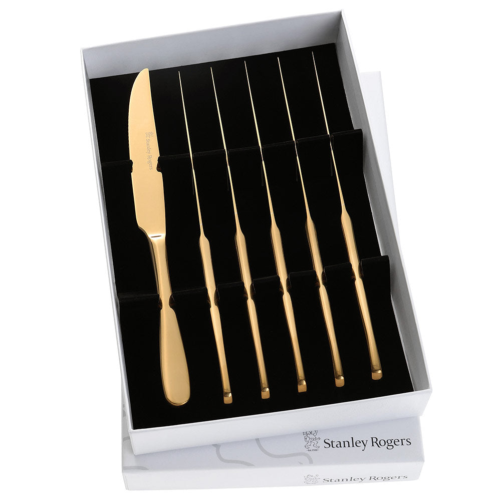 Stanley Rogers Albany Gold 6 Piece Steak Knife Set
