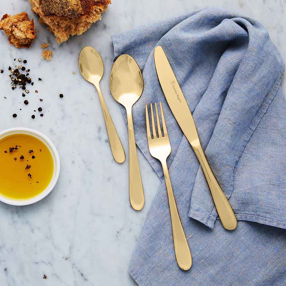 Stanley Rogers Albany Gold 24 Piece Cutlery Set