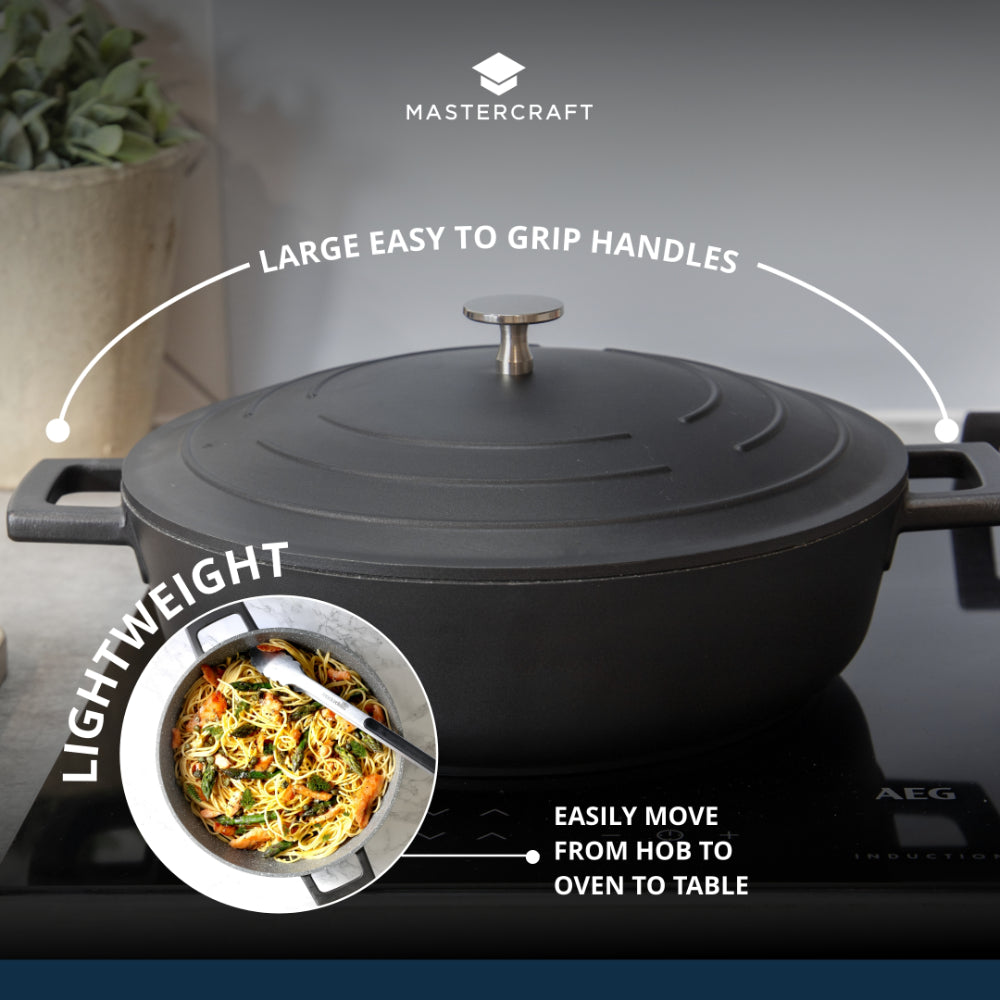 Mastercraft Casserole Dish Cast Aluminium 16cm Black