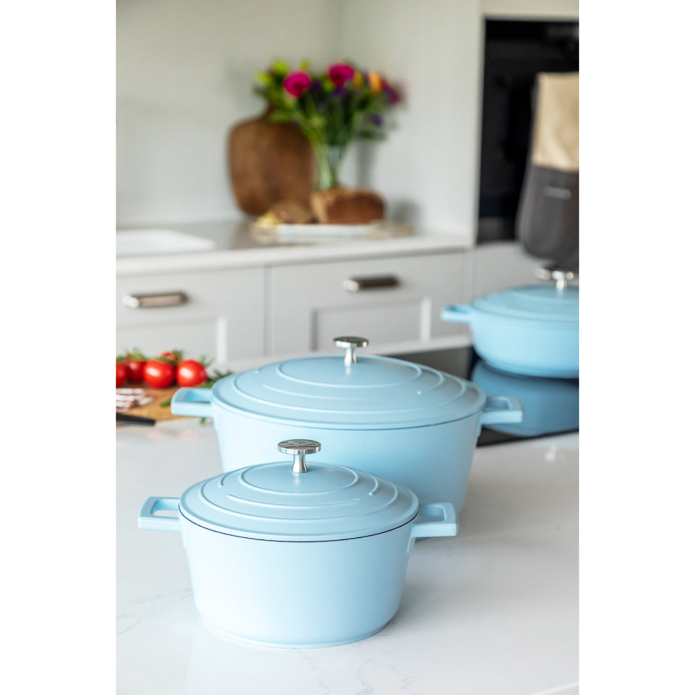 Mastercraft Casserole Dish Cast Aluminium 20cm Sky Blue