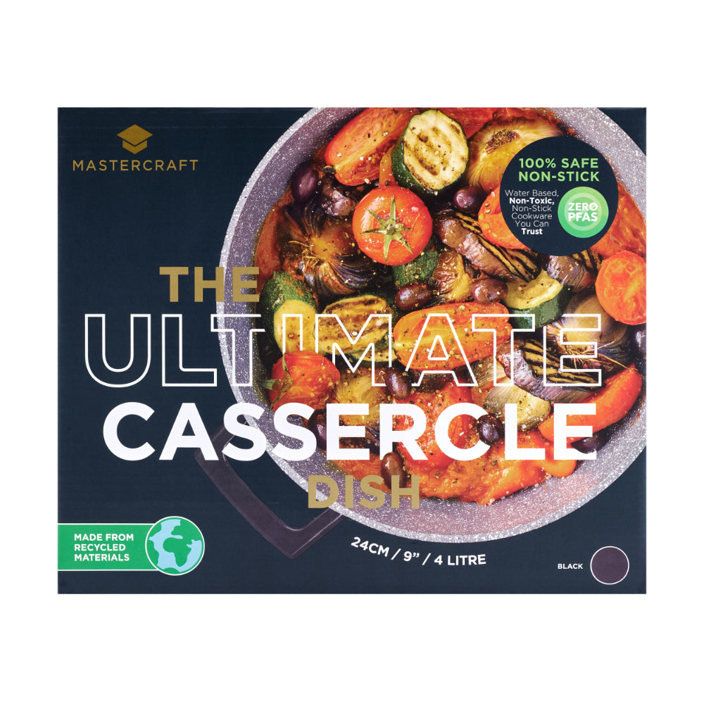 Mastercraft Casserole Dish Cast Aluminium 24cm Black