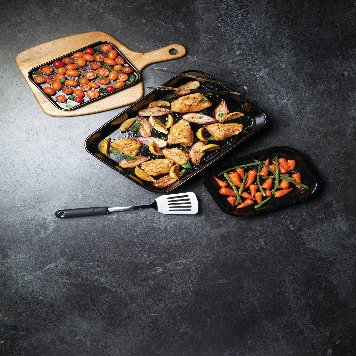 MasterCraft Professional Vitreous Enamel Roasting Pan 27x21x4cm