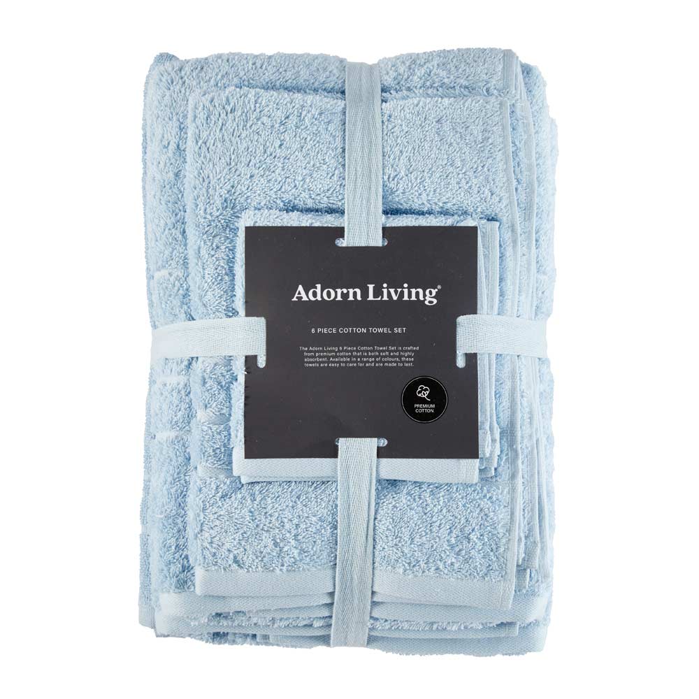 Adorn Living Essential Bath Towel 6 Pack