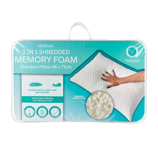 MyHouse Shredded Memory Foam Standard Pillow