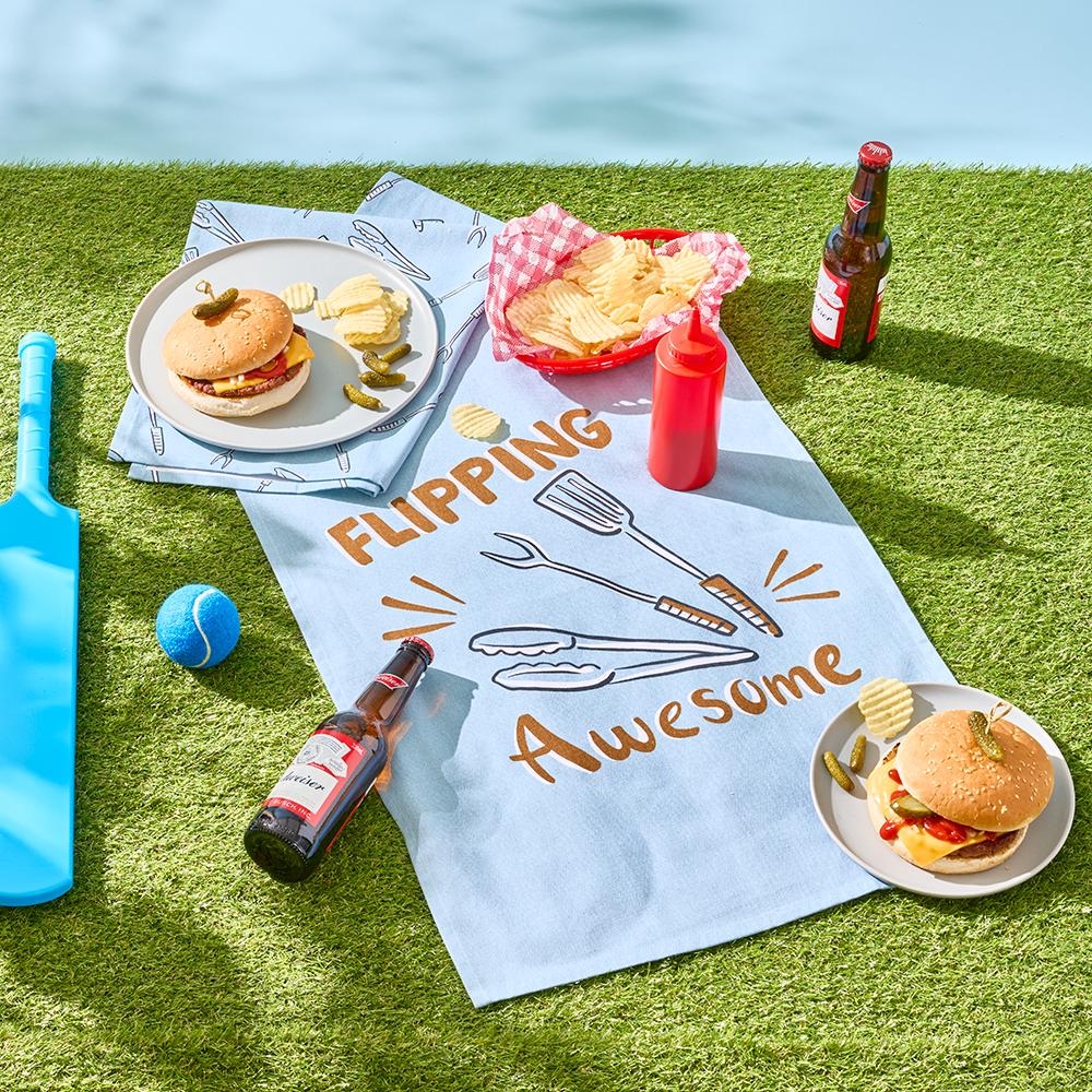 Adorn Living Set of 2 Flipping Awesome Tea Towels