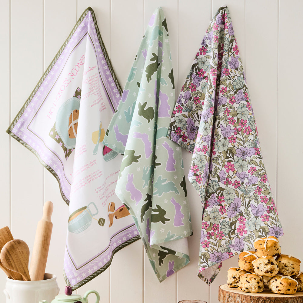 Fleur & Field Set Of 2 Easter Tea Towels