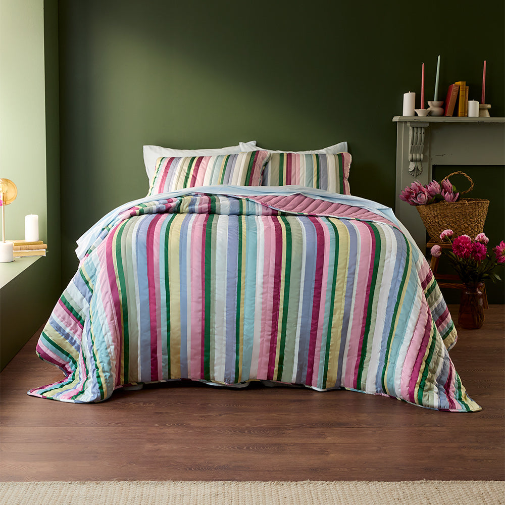 MyHouse Stripe Velvet Coverlet Set