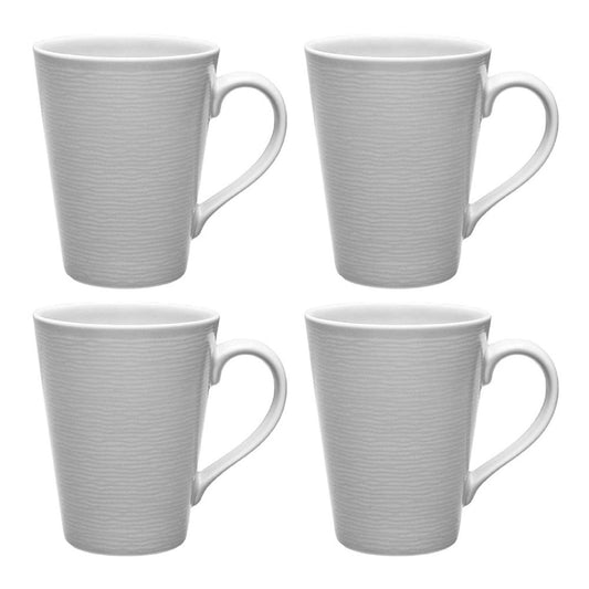 Noritake Grey on Grey Swirl Mug Set of 4