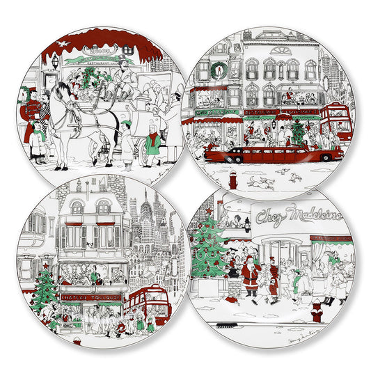 Noritake Le Restaurant Xmas Cake Plate Set 20cm