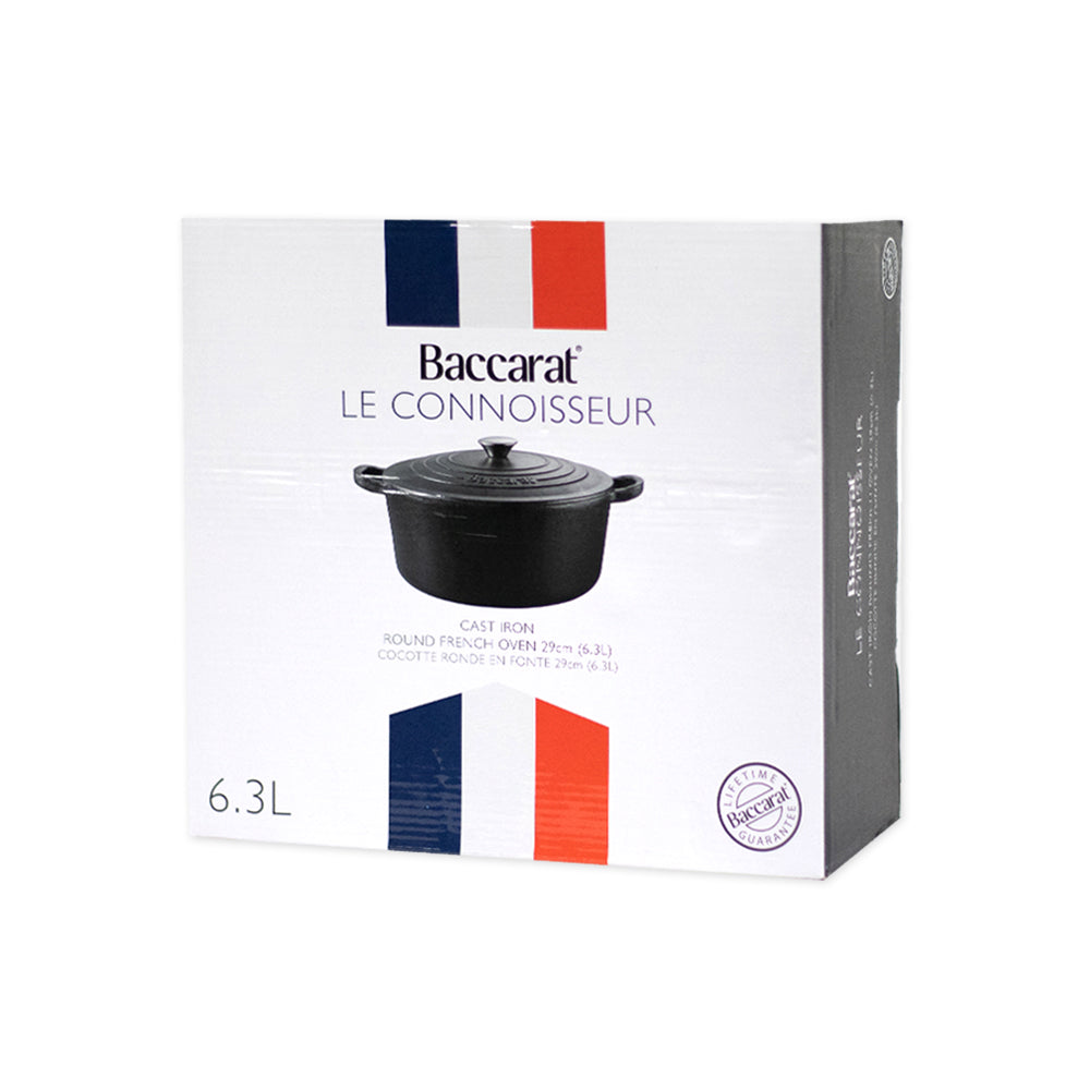 Baccarat Le Connoisseur Cast Iron Round French Oven 29cm 6.3L