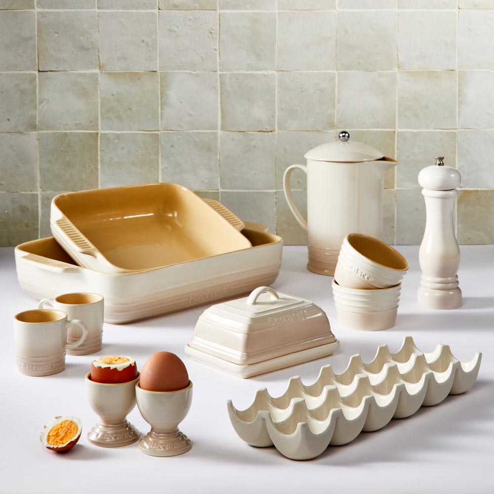 Baccarat Le Connoisseur Stoneware Square Baking Dish 24cm Cream