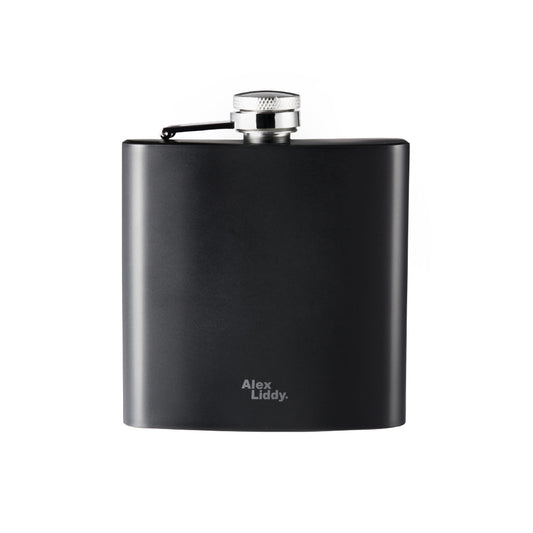 Alex Liddy Slate & Co Hip Flask Black