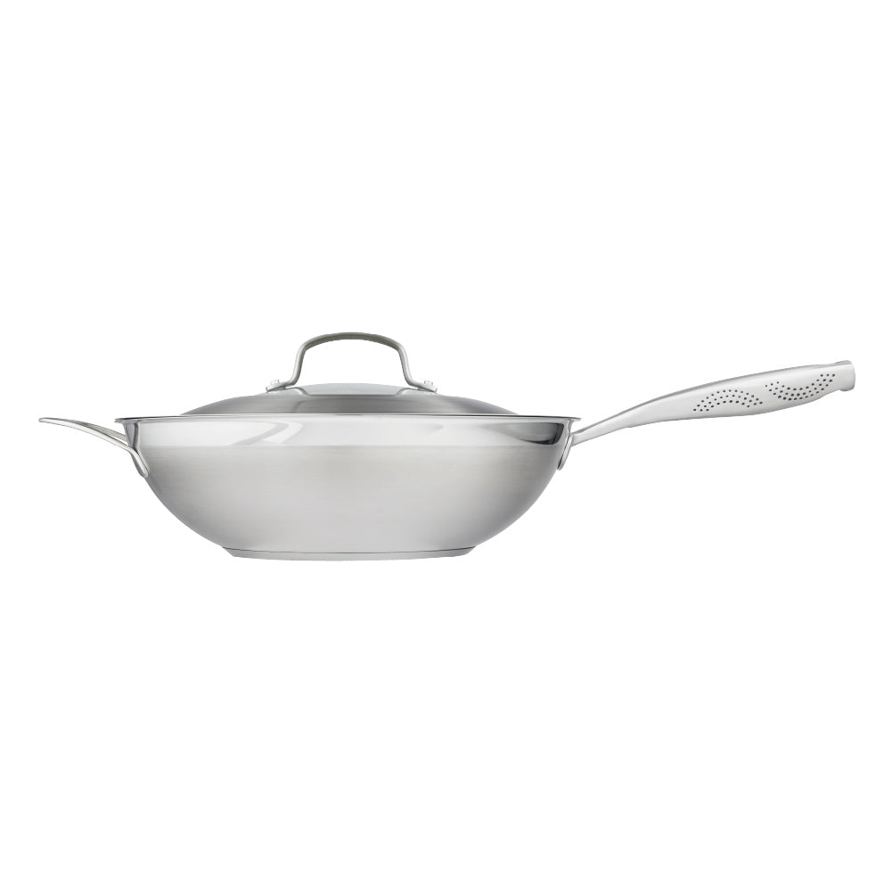 Baccarat iD3 Stainless Steel Wok with Lid 32cm