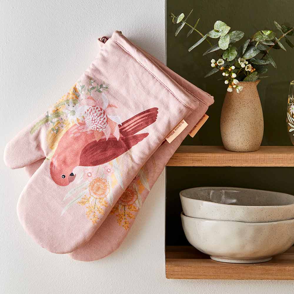 Alex Liddy Banksia Set of 2 Oven Gloves Parrot