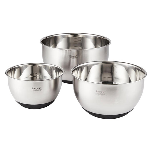Baccarat Prepare Set of 3 Mixing Bowls with Lids at House