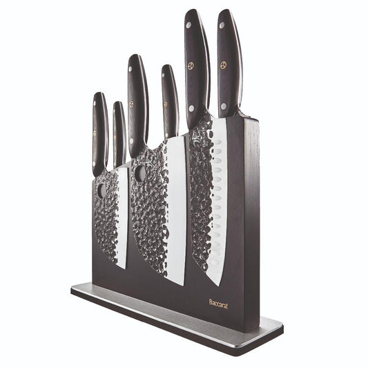 Baccarat KUROI KIBA 7 Piece Knife Block at House
