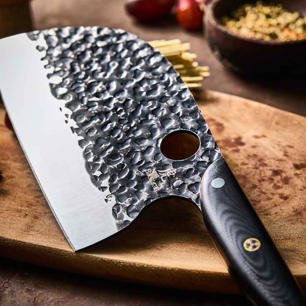 Baccarat KUROI KIBA 7 Piece Knife Block detail image of moon knife at House