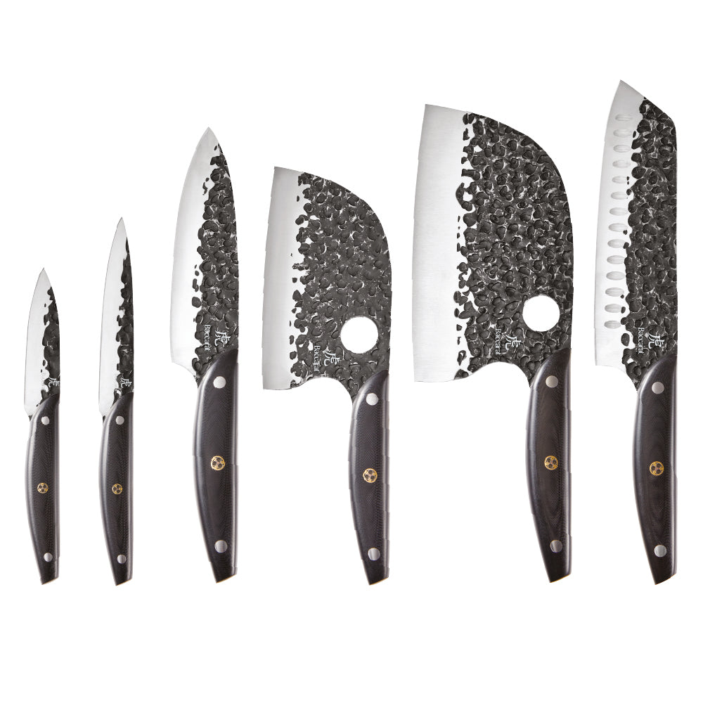 Baccarat KUROI KIBA 7 Piece Knife Block at House with 6 knives and a block