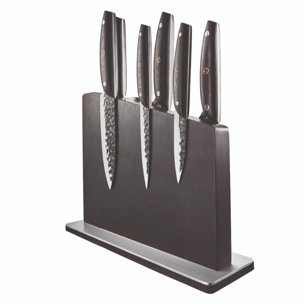Baccarat KUROI KIBA 7 Piece Knife Block japanese steel at House