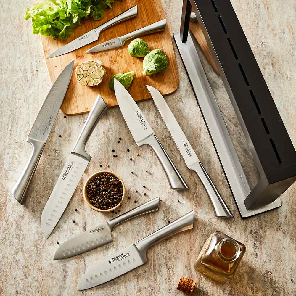 Baccarat Damashiro Kire 9 Piece Knife Block