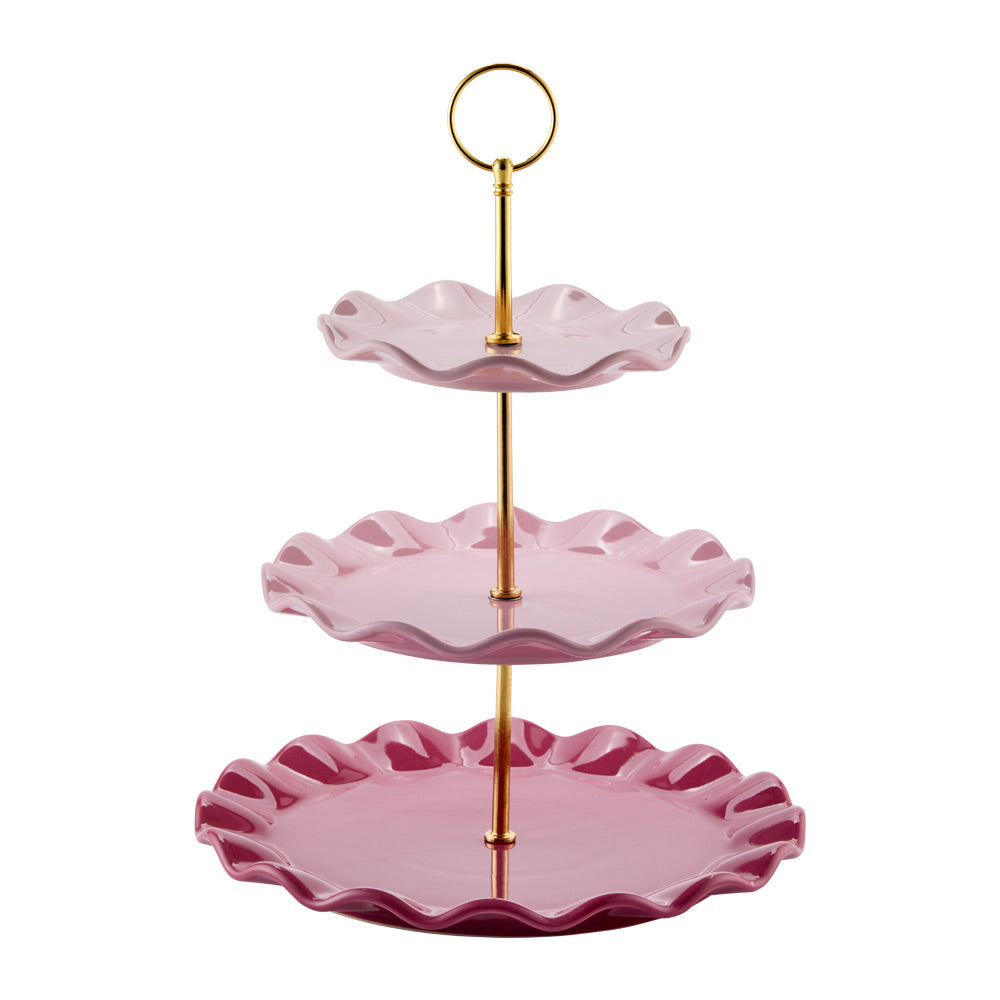 Alex Liddy Posy 3 Tier Cake Stand Pink at House