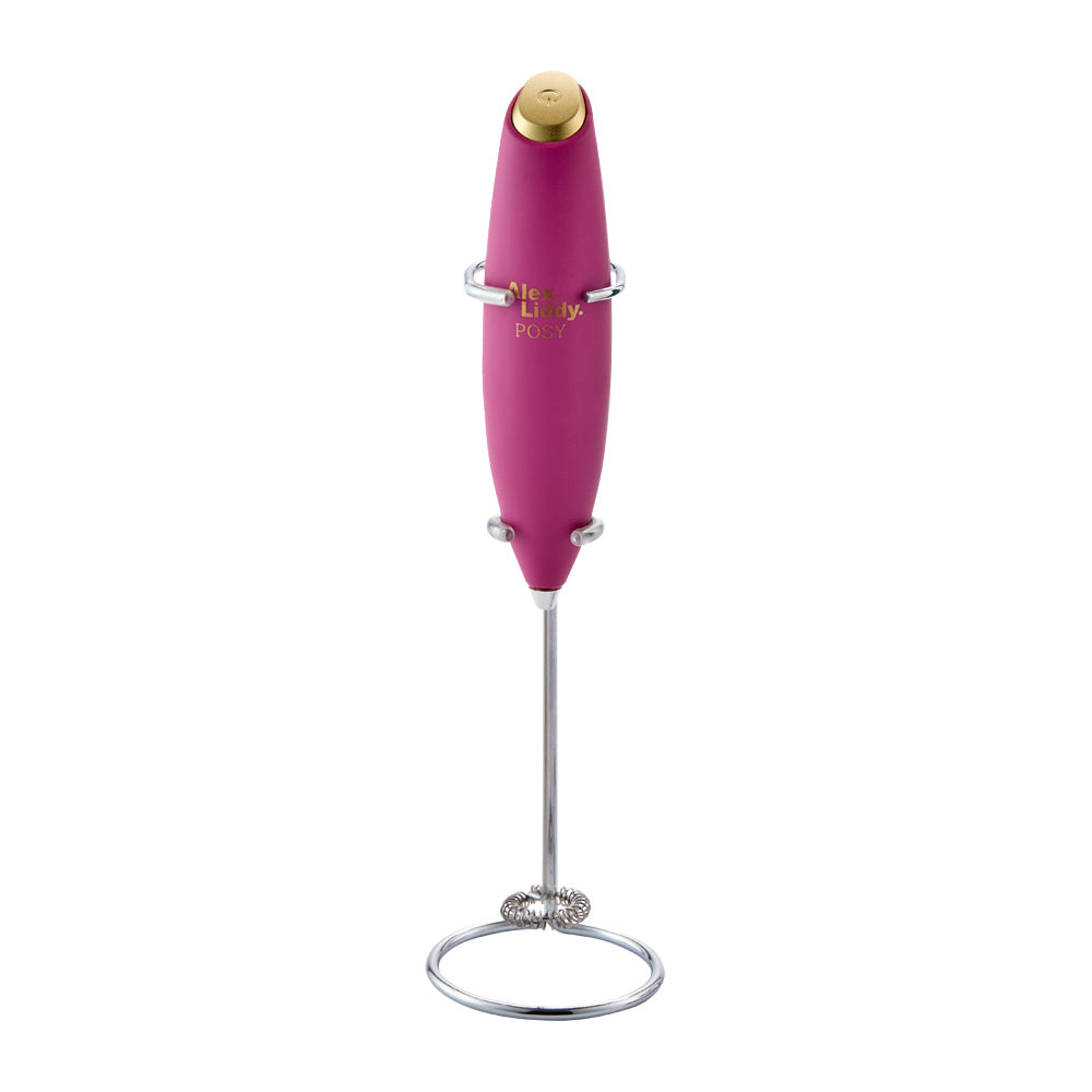 Alex Liddy Posy Milk Aerator With Holder Pink at House