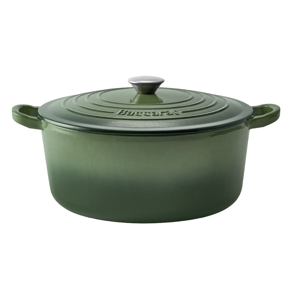 Baccarat Le Connoisseur Cast Iron Round French Oven 6.3L Sage Green at House