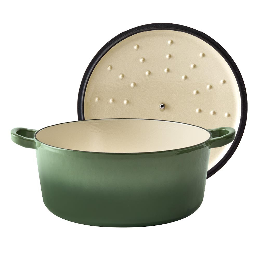 Baccarat Le Connoisseur Cast Iron Round French Oven 6.3L Sage Green at House