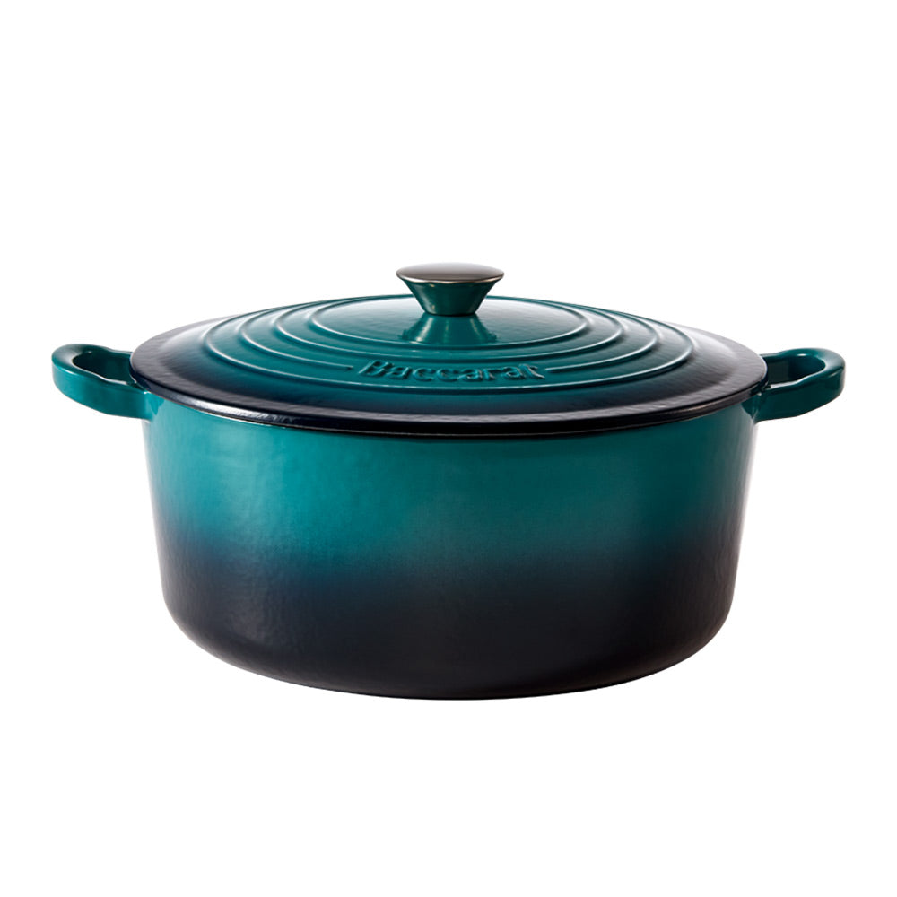 Baccarat Le Connoisseur Cast Iron Round French Oven 6.3L Lagoon Blue at House