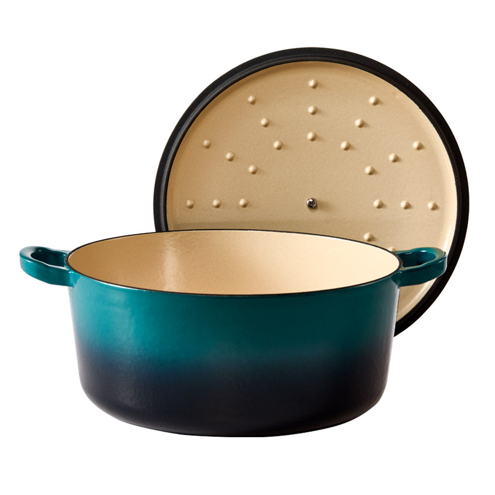 Baccarat Le Connoisseur Cast Iron Round French Oven 6.3L Lagoon Blue at House