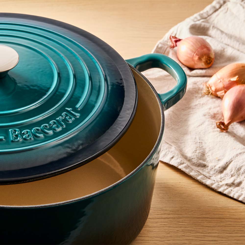 Baccarat Le Connoisseur Cast Iron Round French Oven 6.3L Lagoon Blue at House