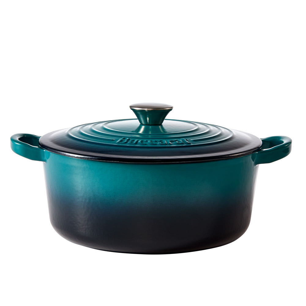 Baccarat Le Connoisseur Cast Iron Round French Oven 3.9L Lagoon Blue at House