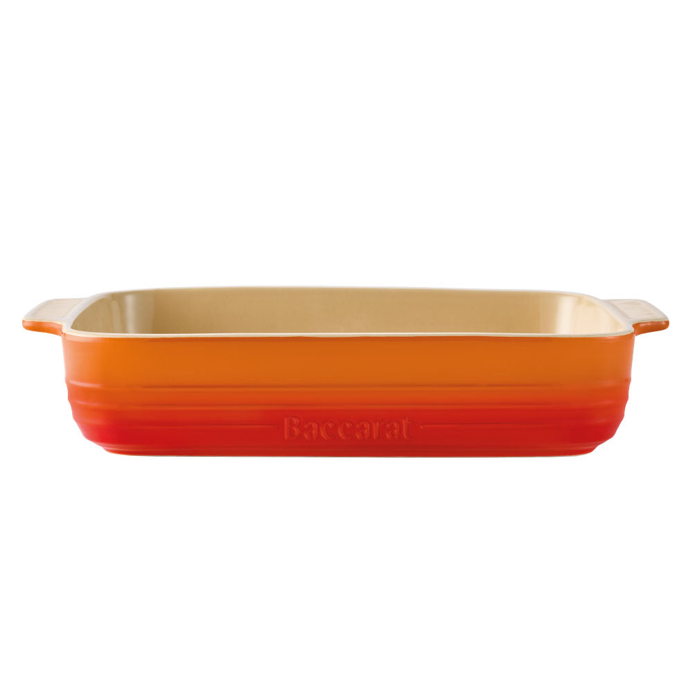 Baccarat Le Connoisseur Stoneware Lasagne Baking Dish 38cm Lava Orange at House