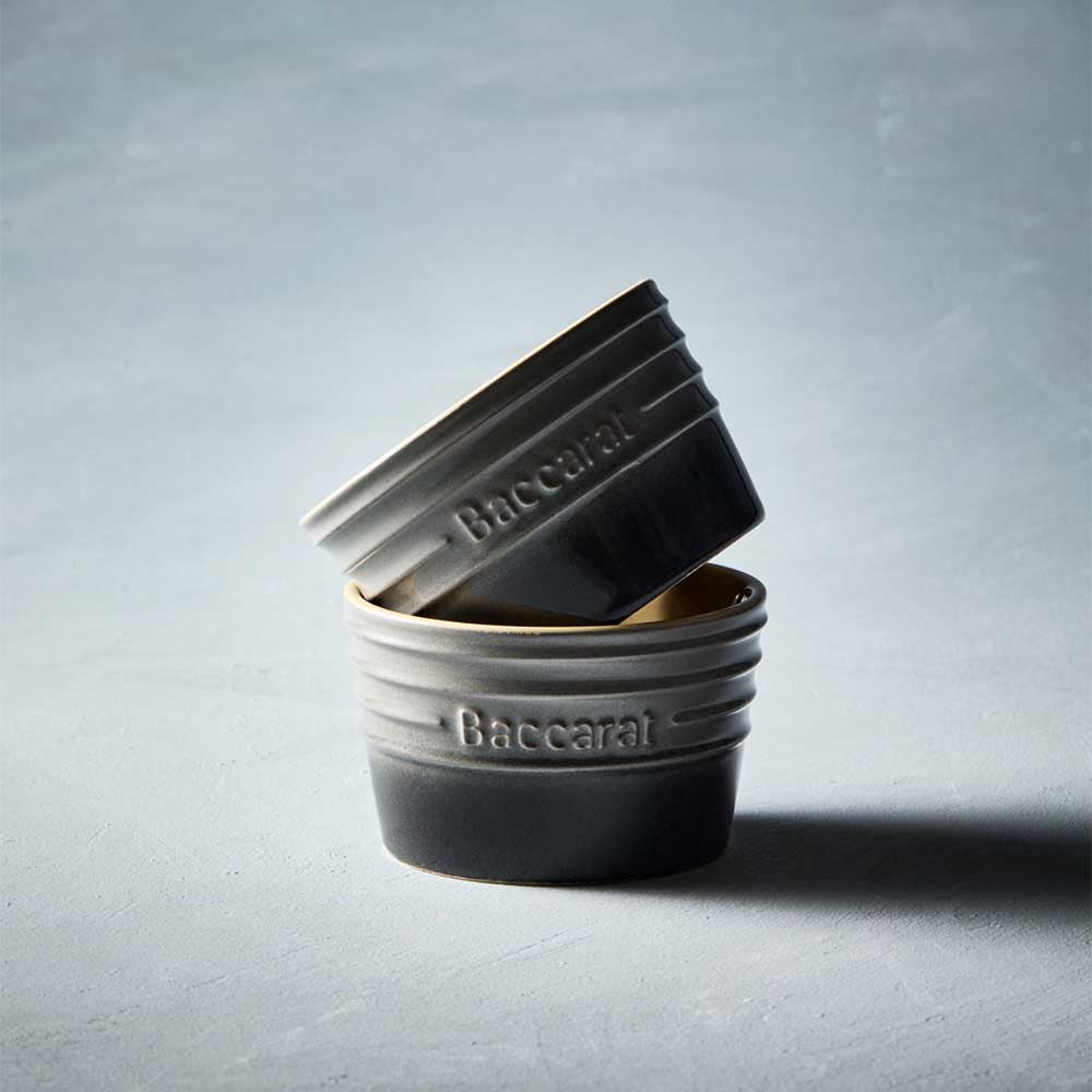 set of 2 grey ramekins with grey background - House